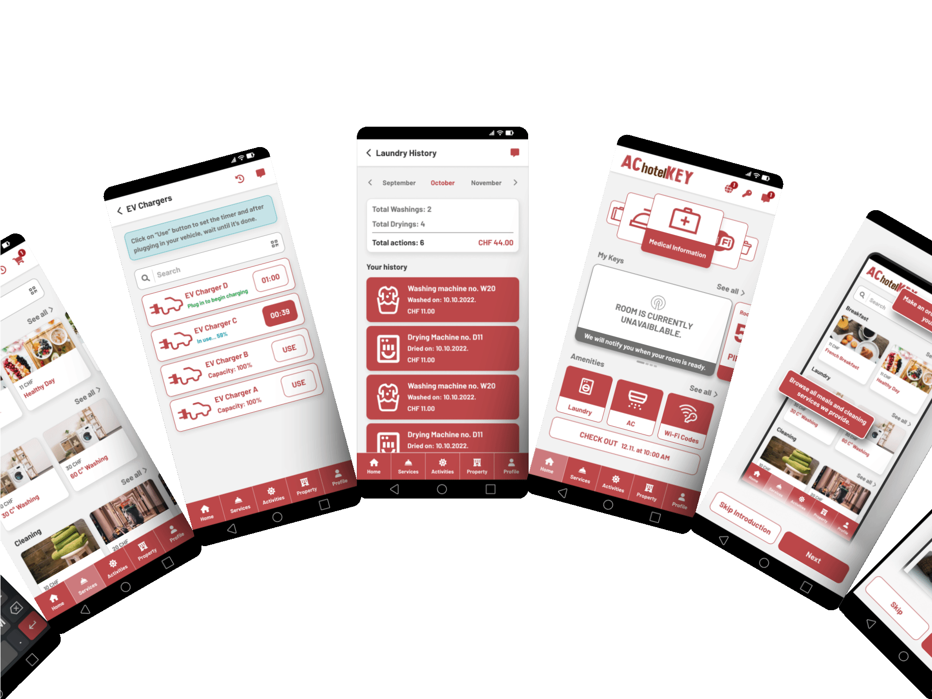 AC hotel KEY key screens preview